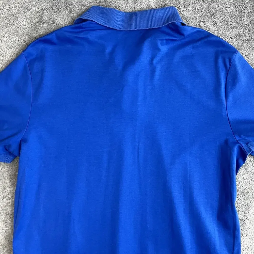 Polo Ralph Lauren Polo Shirt Mens L Blue Flesh Pony Pima‎ Cotton Golf Classic